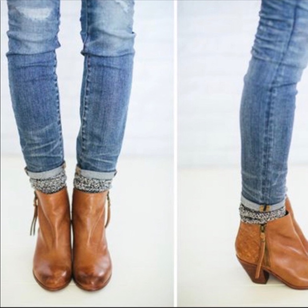 SEVEN7 BROWN SIDE BUCKLE ANKLE BOOTS - Picture 6 of 6
